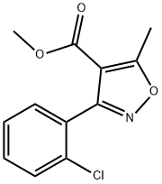 3-(2-氯苯基)-5-甲基-4-异噁唑羧酸甲酯,4357-94-2,结构式