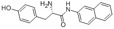 (S)-α-アミノ-4-ヒドロキシ-N-(2-ナフタレニル)ベンゼンプロパンアミド 化学構造式