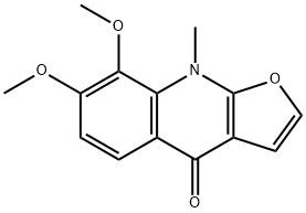 7,8-Dimethoxy-9-methylfuro[2,3-b]quinolin-4(9H)-one 结构式