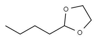 2-ブチル-1,3-ジオキソラン 化学構造式