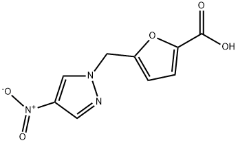5-[(4-硝基-1H-吡唑-1-基)甲基]呋喃-2-羧酸 结构式