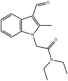 N , N-DIETHYL-2-(3-FORMYL-2-METHYL-INDOL-1-YL)-ACETAMIDE 结构式