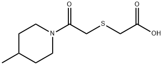 [2-(4-METHYL-PIPERIDIN-1-YL)-2-OXO-ETHYLSULFANYL]-ACETIC ACID 化学構造式
