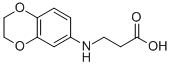 3-(2,3-DIHYDRO-BENZO[1,4]DIOXIN-6-YLAMINO)-PROPIONIC ACID 化学構造式