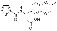 3-(4-ETHOXY-3-METHOXY-PHENYL)-3-[(THIOPHENE-2-CARBONYL)-AMINO]-PROPIONIC ACID|3-(4-乙氧基-3-甲氧基苯基)-3-(噻吩-2-甲酰胺基)丙酸