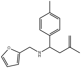 N-(呋喃-2-基甲基)-3-甲基-1-(对甲苯基)丁-3-烯-1-胺, 436087-19-3, 结构式
