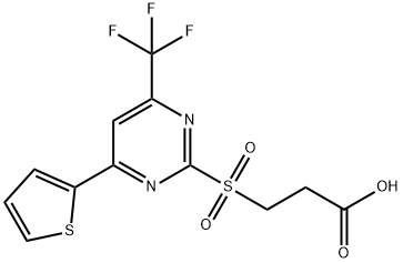 3-(4-THIOPHEN-2-YL-6-TRIFLUOROMETHYL-PYRIMIDINE-2-SULFONYL)-PROPIONIC ACID Struktur