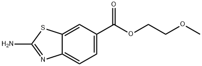 2-甲氧乙基-2-氨基苯并噻唑-6-甲酯 结构式