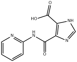 5-(ピリジン-2-イルカルバモイル)-3H-イミダゾール-4-カルボン酸 化学構造式