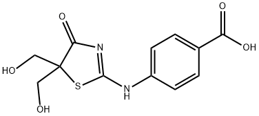 4-(5,5-BIS-HYDROXYMETHYL-4-OXO-4,5-DIHYDRO-THIAZOL-2-YLAMINO)-BENZOIC ACID Struktur