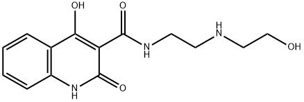 4-HYDROXY-2-OXO-1,2-DIHYDRO-QUINOLINE-3-CARBOXYLIC ACID [2-(2-HYDROXY-ETHYLAMINO)-ETHYL]-AMIDE Struktur