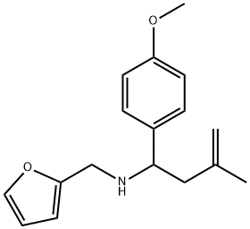 FURAN-2-YLMETHYL-[1-(4-METHOXY-PHENYL)-3-METHYL-BUT-3-ENYL]-AMINE Structure