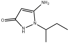 5-アミノ-1-SEC-ブチル-1H-ピラゾール-3-オール 化学構造式
