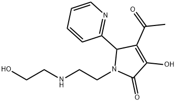 4-ACETYL-3-HYDROXY-1-[2-(2-HYDROXY-ETHYLAMINO)-ETHYL]-5-PYRIDIN-2-YL-1,5-DIHYDRO-PYRROL-2-ONE Structure