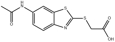 (6-ACETYLAMINO-BENZOTHIAZOL-2-YLSULFANYL)-ACETIC ACID Struktur