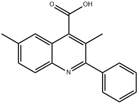 3,6-二甲基-2-苯基喹啉-4-羧酸 结构式