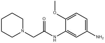 N-(5-氨基-2-甲氧基苯基)-2-(哌啶-1-基)乙酰胺, 436090-50-5, 结构式