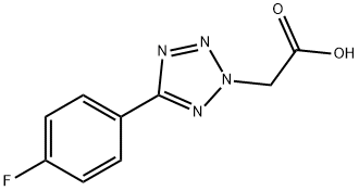[5-(4-フルオロフェニル)-2H-テトラゾール-2-イル]酢酸 化学構造式