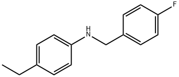 4-Ethyl-N-(4-fluorobenzyl)aniline, 97% Structure