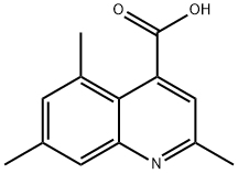 2,5,7-TRIMETHYLQUINOLINE-4-CARBOXYLIC ACID, 436092-02-3, 结构式