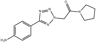 2-[5-(4-胺苯基)-2H-1,2,3,4-四唑-2-基]-1-(吡咯烷-1-基)乙酮, 436092-94-3, 结构式