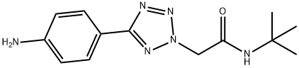 2-[5-(4-AMINO-PHENYL)-TETRAZOL-2-YL]-N-TERT-BUTYL-ACETAMIDE 化学構造式