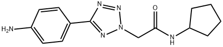 2-[5-(4-AMINO-PHENYL)-TETRAZOL-2-YL]-N-CYCLOPENTYL-ACETAMIDE Structure