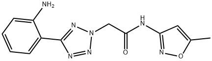 2-[5-(2-AMINO-PHENYL)-TETRAZOL-2-YL]-N-(5-METHYL-ISOXAZOL-3-YL)-ACETAMIDE 结构式