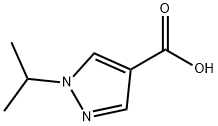 1-イソプロピル-1H-ピラゾール-4-カルボン酸 化学構造式