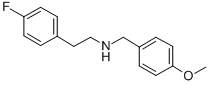 2-(4-氟苯基)-N-(4-甲氧基苄基)乙-1-胺盐酸盐 结构式
