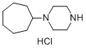 1-(环庚基)哌嗪盐酸盐 结构式