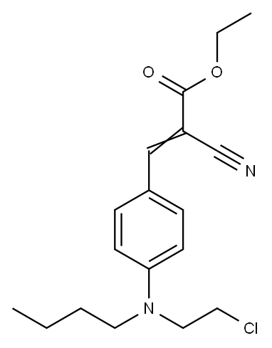 ethyl 3-[4-[butyl(2-chloroethyl)amino]phenyl]-2-cyanoacrylate 结构式