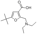 5-TERT-BUTYL-2-DIETHYLAMINOMETHYL-FURAN-3-CARBOXYLIC ACID 化学構造式