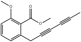 2-(2,4-Hexadiynyl)-6-methoxybenzoic acid methyl ester 结构式