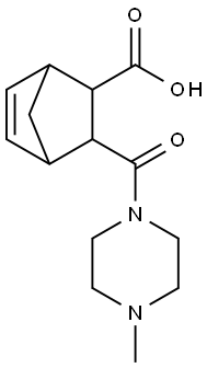 3-(4-METHYL-PIPERAZINE-1-CARBONYL)-BICYCLO[2.2.1]HEPT-5-ENE-2-CARBOXYLIC ACID Struktur