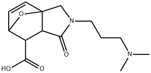 3-(3-DIMETHYLAMINO-PROPYL)-4-OXO-10-OXA-3-AZA-TRICYCLO[5.2.1.0(1,5)]DEC-8-ENE-6-CARBOXYLIC ACID Structure