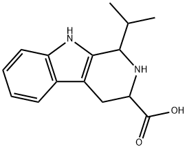 1-イソプロピル-2,3,4,9-テトラヒドロ-1H-Β-カルボリン-3-カルボン酸 化学構造式