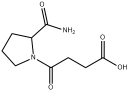 4-(2-氨基甲酰-吡咯烷-1-基)-4-氧代-丁酸, 436811-12-0, 结构式