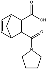 3-(PYRROLIDINE-1-CARBONYL)-BICYCLO[2.2.1]HEPT-5-ENE-2-CARBOXYLIC ACID 化学構造式