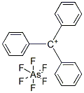 トリフェニルメチリウムヘキサフルオロアルセナート 化学構造式