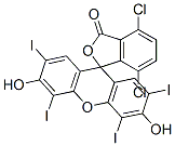 4,7-Dichloro-3',6'-dihydroxy-2',4',5',7'-tetraiodospiro[isobenzofuran-1(3H),9'-[9H]xanthen]-3-one 结构式
