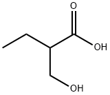 2-(hydroxymethyl)-Butanoic acid 结构式