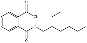 フタル酸1-水素2-(2-エチルヘキシル) 化学構造式