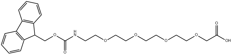 5,8,11,14-四氧杂-2-氮杂十六碳二酸 1-芴甲基酯, 437655-95-3, 结构式