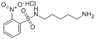N-(5-氨戊基)-2-硝基苯磺酰胺盐酸盐, 437718-20-2, 结构式