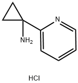 1-(Pyridin-2-yl)cyclopropanamine hydrochloride, 437985-36-9, 结构式