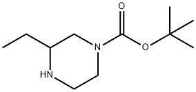 1-N-BOC-3-エチルピペラジン 化学構造式