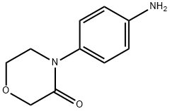 4-(4-アミノフェニル)モルホリン-3-オン 化学構造式