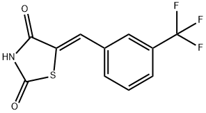 (5Z)-5-[[3-(TRIFLUOROMETHYL)PHENYL]METHYLENE]-2,4-THIAZOLIDINEDIONE,438190-29-5,结构式