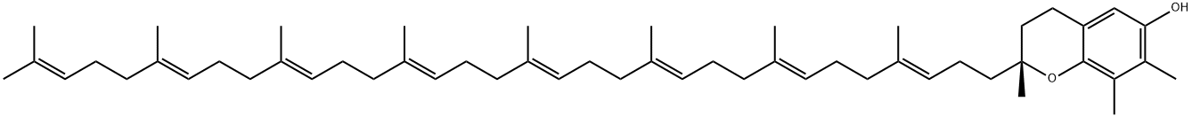 2,7,8-Trimethyl-2-[(3E,7E,11E,15E,19E,23E,27E)-4,8,12,16,20,24,28,32-o ctamethyl-3,7,11,15,19,23,27,31-tritriacontaoctaenyl]-6-chromanol Struktur